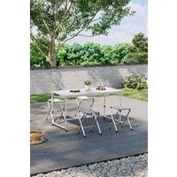 Aluminum Portable Folding Picnic Table Stools Set