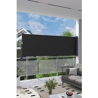 Outdoor Retractable Side Awning Balcony Sunshade Blind