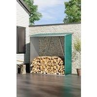 Outdoor Patio Metal Firewood Log Storage Shed
