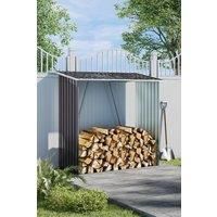 Galvanised Steel Outdoor Garden Firewood Log Storage Shed