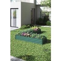 Galvanized Steel L-Shaped Raised Garden Bed Planter Box