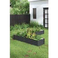 Galvanized Steel L-Shaped Raised Garden Bed Planter Box