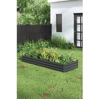 Outdoor Metal Rectangular Planter Box Raised Garden Bed