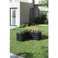 L-Shaped Outdoor Metal Raised Garden Bed