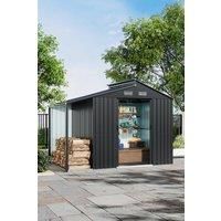 Galvanized Steel Outdoor Garden Storage Shed with Lean-to