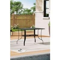 Rectangle Garden Metal Slatted Coffee Table
