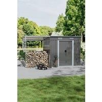 Metal Outdoor Garden Tool Storage Shed with Lean-to