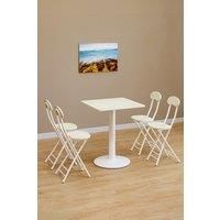 5-piece Set of Square Table & 4 Chairs Bistro Coffee Table Dining Furniture Set