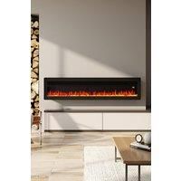 60 Inch 3-in-1 Recessed Electric Fireplace 1800W with Remote Control, 12 Adjustable Flames