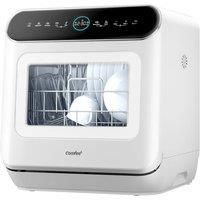 Table Top 6L Touch Control Dishwasher Dryer with 3 Place Settings,6 Modes, Delay Start & Off-peak Wash Function