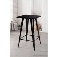 Iron Square High Bar Table Tall Breakfast Dining Table 60CM W