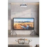 84" 3D 4K HD Outdoor Indoor 16:9 4K Portable Projector Screen with Stand