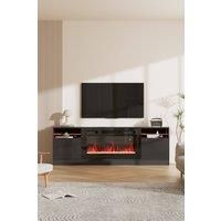 Recessed Electric Fireplace TV Stand with Remote Control