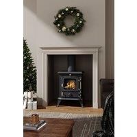 Freestanding Cast Iron Wood Burning Stove Fireplace with Stove Pipe