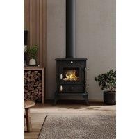 Freestanding Cast Iron Wood Burning Stove Fireplace with Stove Pipe