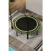 48in Bungee Cords Foldable Round Green Trampoline with Adjustable U-Handle Bar
