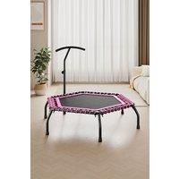 48 Inch Hexagonal Trampoline with Adjustable T-Bar Handle