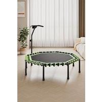 51 Inch Octagonal Green Trampoline with Adjustable T-Bar Handle