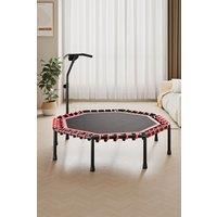 51 Inch Octagonal Trampoline with Adjustable T-Bar Handle and Elastic Rope