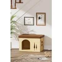 Wooden Cat House Bed