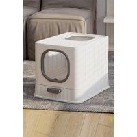 Enclosed Folding Cat Litter Box Toilet with Scoop