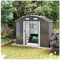 Large Garden Galvanized Steel Acrylic Tool Storage Shed