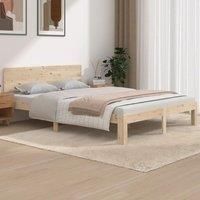 Bed Frame Solid Wood Pine 140x190 cm