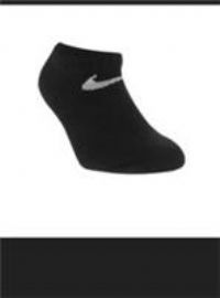 kids childrens Boys Nike 3 Pack no show Logo Socks Black UK size C10 - C12