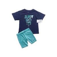 Nike Girl  JUST DO IT T Shirt Tee & green Shorts Set Sze 5 6 years NWT sports