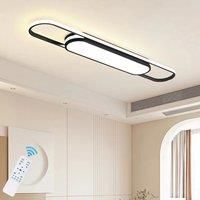 1-Light 110cm LED Flush Mount Elliptic Geometry Design ceiling light Black