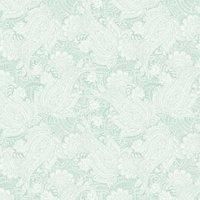 Hoopla Paisley Duck Egg Blue Matt Wallpaper Sample