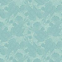 Hoopla Paisley Blue Matt Wallpaper Sample