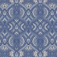 Hoopla Ogee Damask Navy Blue Matt Wallpaper Sample
