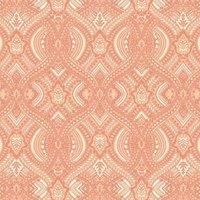 Hoopla Ogee Damask Orange Matt Wallpaper Sample