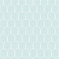 Hoopla Retro Arch Teal Blue Matt Wallpaper Sample