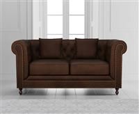 Milano Chesterfield Brown Leather 2 Seater Sofa