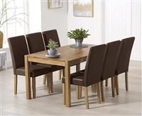 Oxford 150cm Solid Oak Dining Table with Albany Chairs