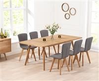 Tivoli 150cm Retro Oak Extending Dining Table and Chairs