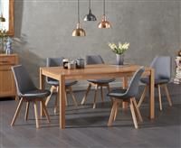 Oxford 150cm Solid Oak Dining Table with Duke Fabric Chairs