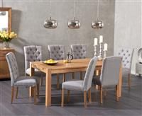 Verona 180cm Solid Oak Dining Table with Claudia Chairs