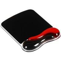 Kensington Mouse Mat with Wrist Rest Red / Black Duo Wave Gel