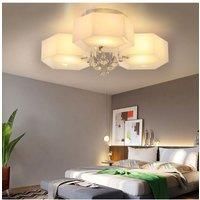 Modern Hexagonal LED Semi Flush Ceiling Light with Remote