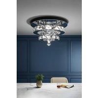 Crystal Double-Layer Round LED Ceiling Light Cool White