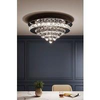 Crystal Round LED Semi Flush Mount Ceiling Light