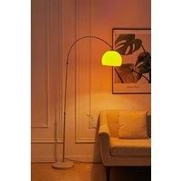 Modern Arched Floor Lamp with Marble Base Adjustable Height 130-180CM