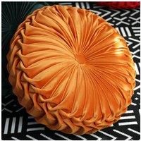 Round Velvet Cushion Throw Pillow