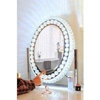 Crystal Round Hollywood Vanity Mirror with LED Lights