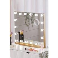 Square Hollywood Vanity Mirror with LED Lights