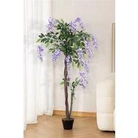120Cm Artificial Flowering Tree in Pot