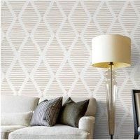 10M x 44Cm Geometric Diamond Wallpaper Roll